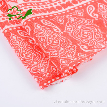 Garment woven pigment printed rayon fabric for dress